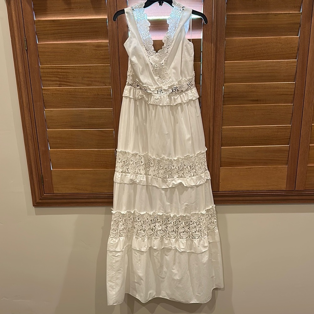 Boston Proper White Lace Dress